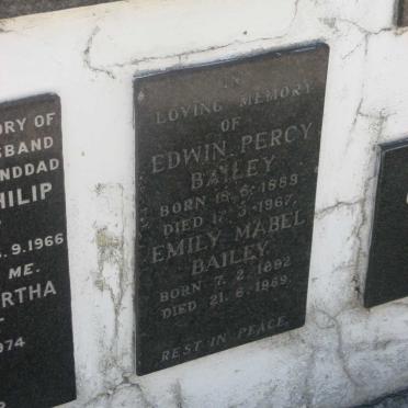 BAILEY Edwin Percy 1889-1967 &amp; Emily Mabel 1892-1969