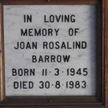 BARROW Joan Rosalind 1945-1983