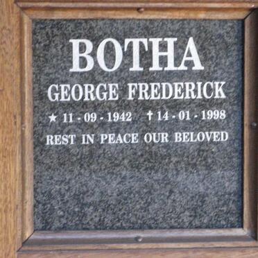 BOTHA George Frederick 1942-1998