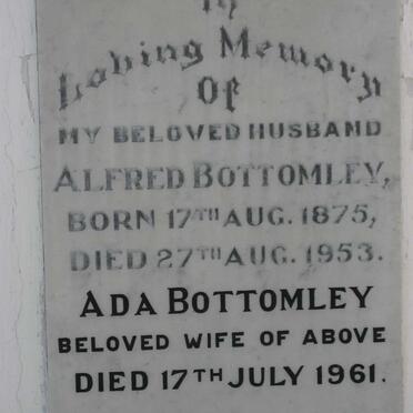 BOTTOMLEY Alfred 1875-1953 &amp; Ada -1961
