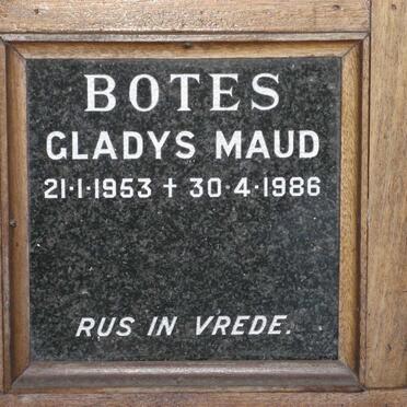 BOTES Gladys Maud 1953-1986