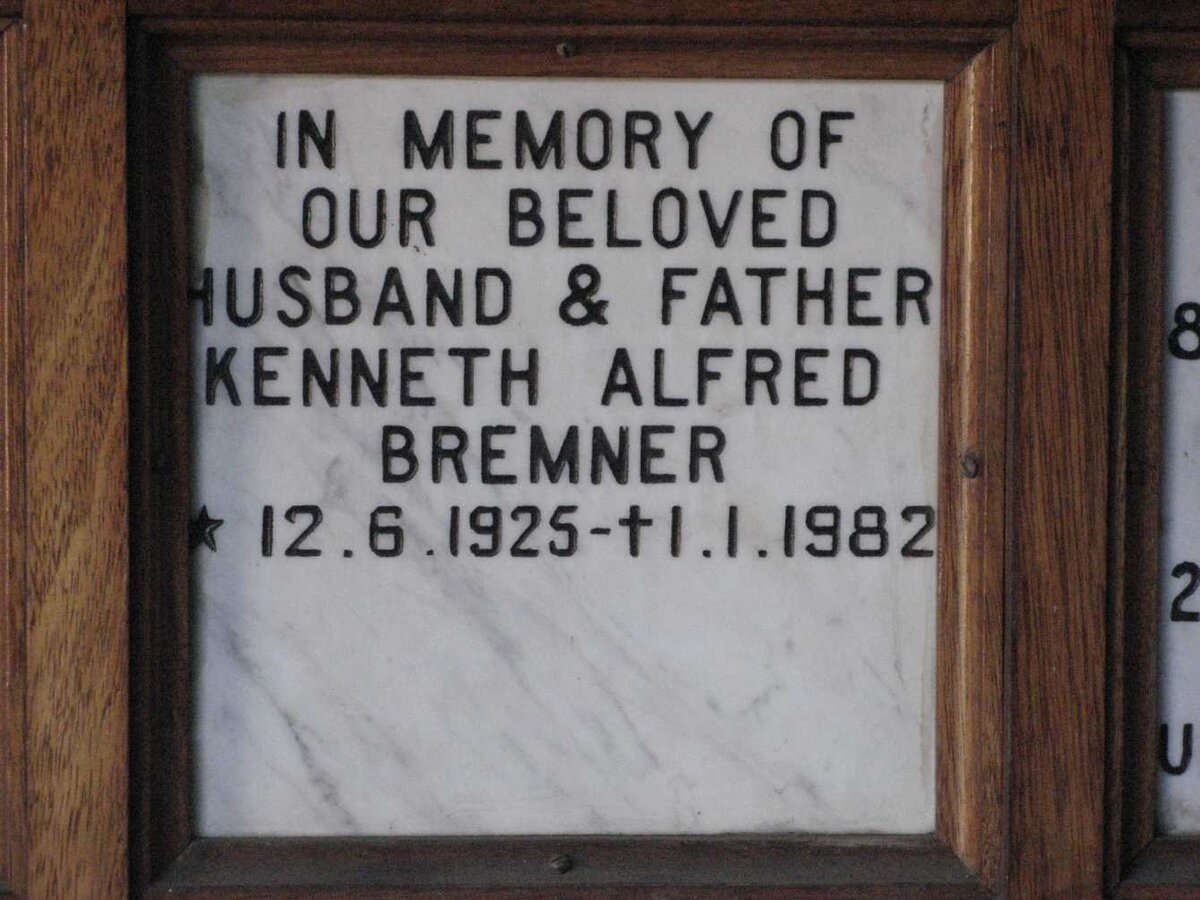 BREMNER Kenneth Alfred 1925-1982