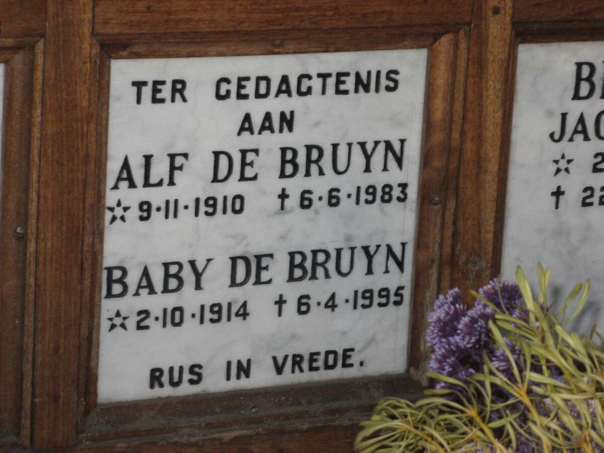 BRUYN Alf, de 1910-1983 &amp; Baby 1914-1995