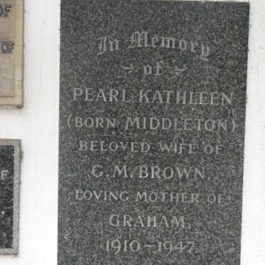 BROWN Pearl Kathleen nee MIDDLETON 1910-1947