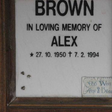 BROWN Alex 1950-1994