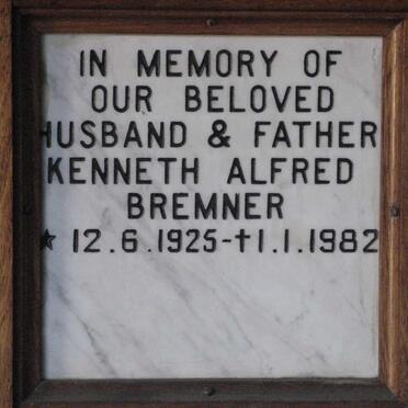 BREMNER Kenneth Alfred 1925-1982