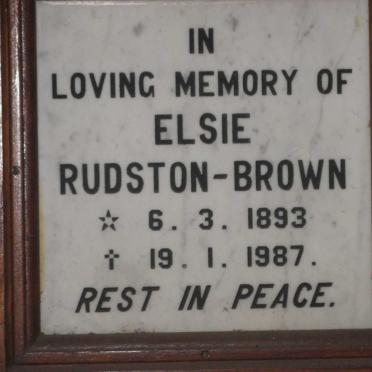 BROWN Elsie, RUDSTON 1893-1987