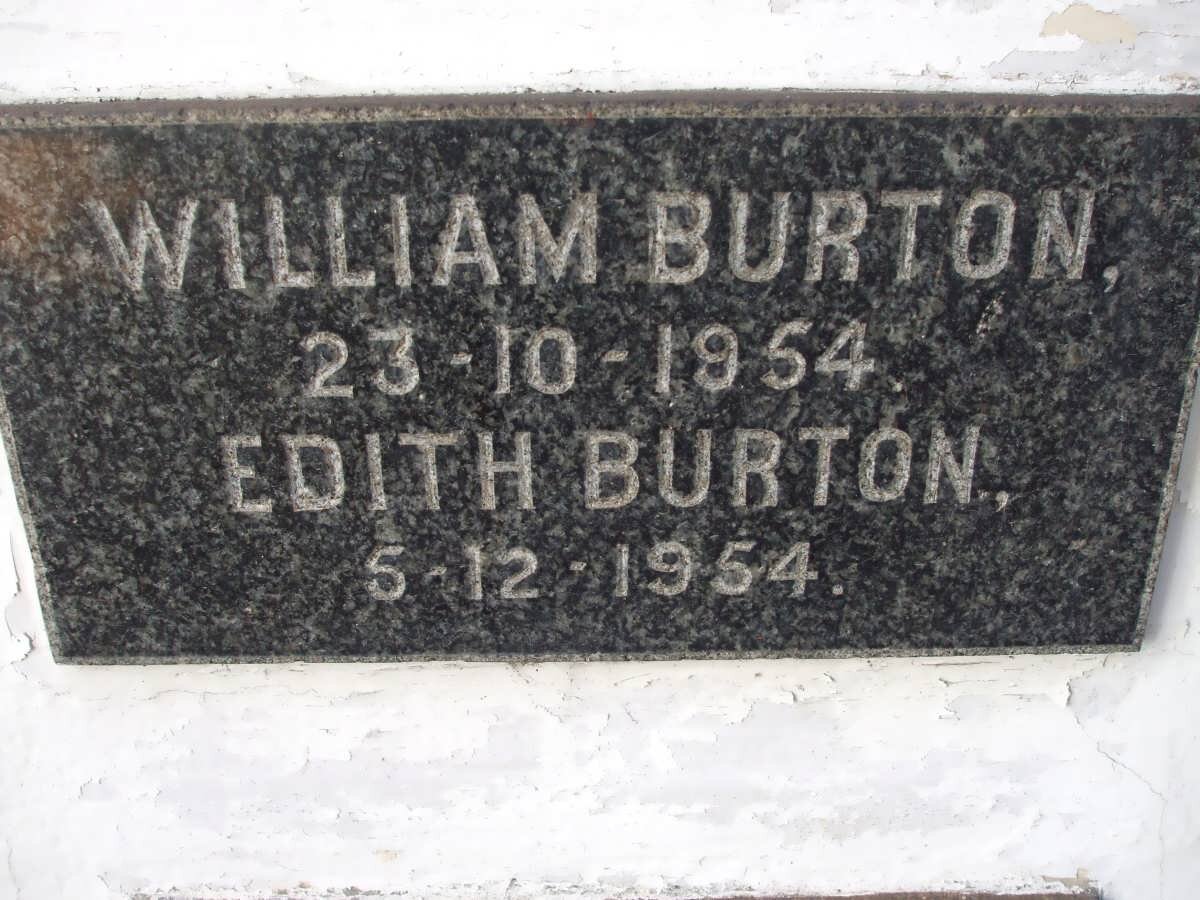 BURTON William -1954 &amp; Edith -1954