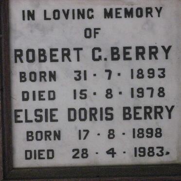 BERRY Robert G. 1893-1978 &amp; Elsie Doris 1898-1983