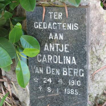 BERG Antje Carolina, van den 1910-1985