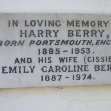 BERRY Harry 1885-1953 &amp; Emily Caroline 1887-1974