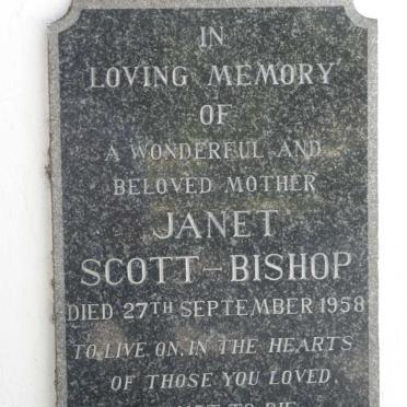 BISHOP Janet, SCOTT 1958