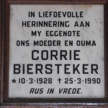 BIERSTEKER Corrie 1928-1990