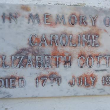 COTTER Caroline Elizabeth -1956