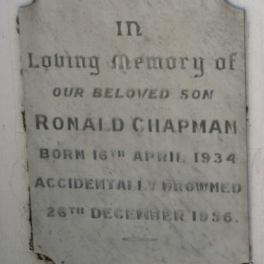 CHAPMAN Ronald 1934-1956