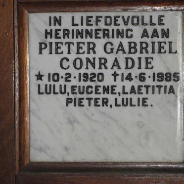 CONRADIE Pieter Gabriel 1920-1985