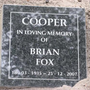 COOPER Brian Fox 1935-2007