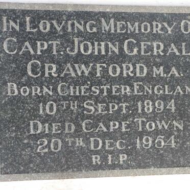 CRAWFORD John Gerald 1894-1954