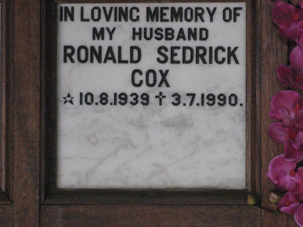 COX Ronald Sedrick 1939-1990