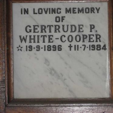 COOPER Gertrude P., WHITE 1896-1984