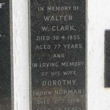 CLARK Walter W. -1955 &amp; Dorothy NORMAN -1958