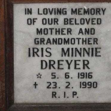 DREYER Iris Minnie 1916-1990