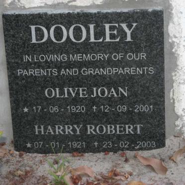 DOOLEY Harry Robert 1921-2003 &amp; Olive Joan 1920-2001