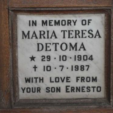 DETOMA Maria Teresa 1904-1987