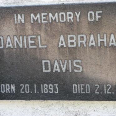 DAVIS Daniel Abraham 1893-1975