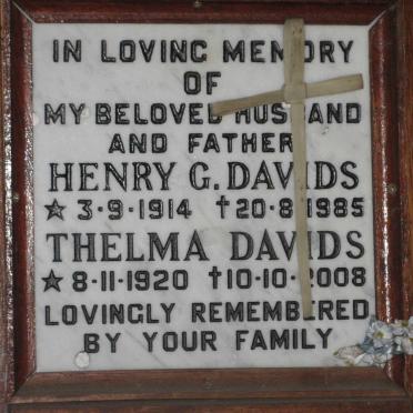 DAVIDS Henry G. 1914-1985 &amp; Thelma 1920-2008