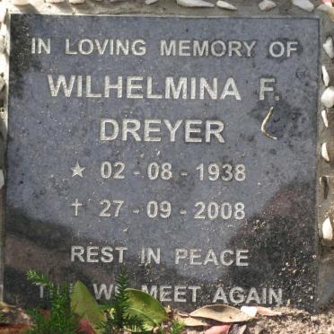 DREYER Wilhelmina F. 1938-2008