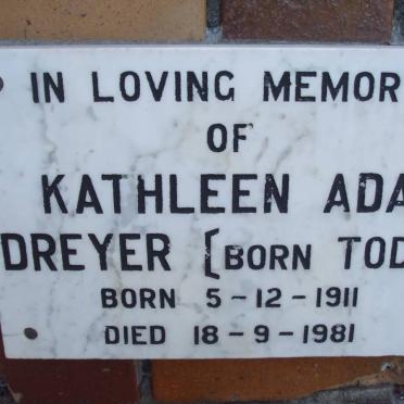 DREYER Kathleen Ada nee TODD 1911-1981