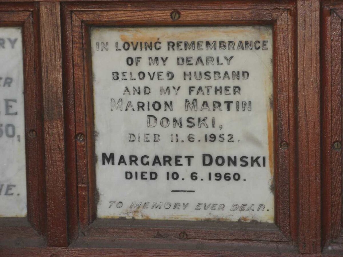 DONSKI Marion Martin -1952 &amp; Margaret -1960