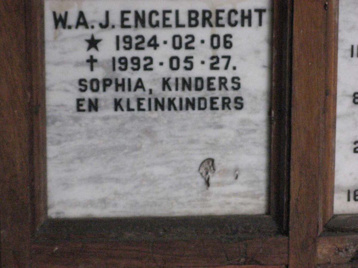 ENGELBRECHT W.A.J. 1924-1992