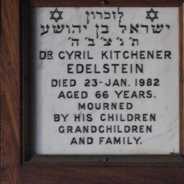 EDELSTEIN Cyril Kitchener -1982