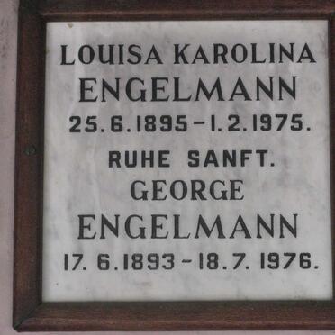 ENGELMANN George 1893-1976 &amp; Louisa Karolina 1895-1975