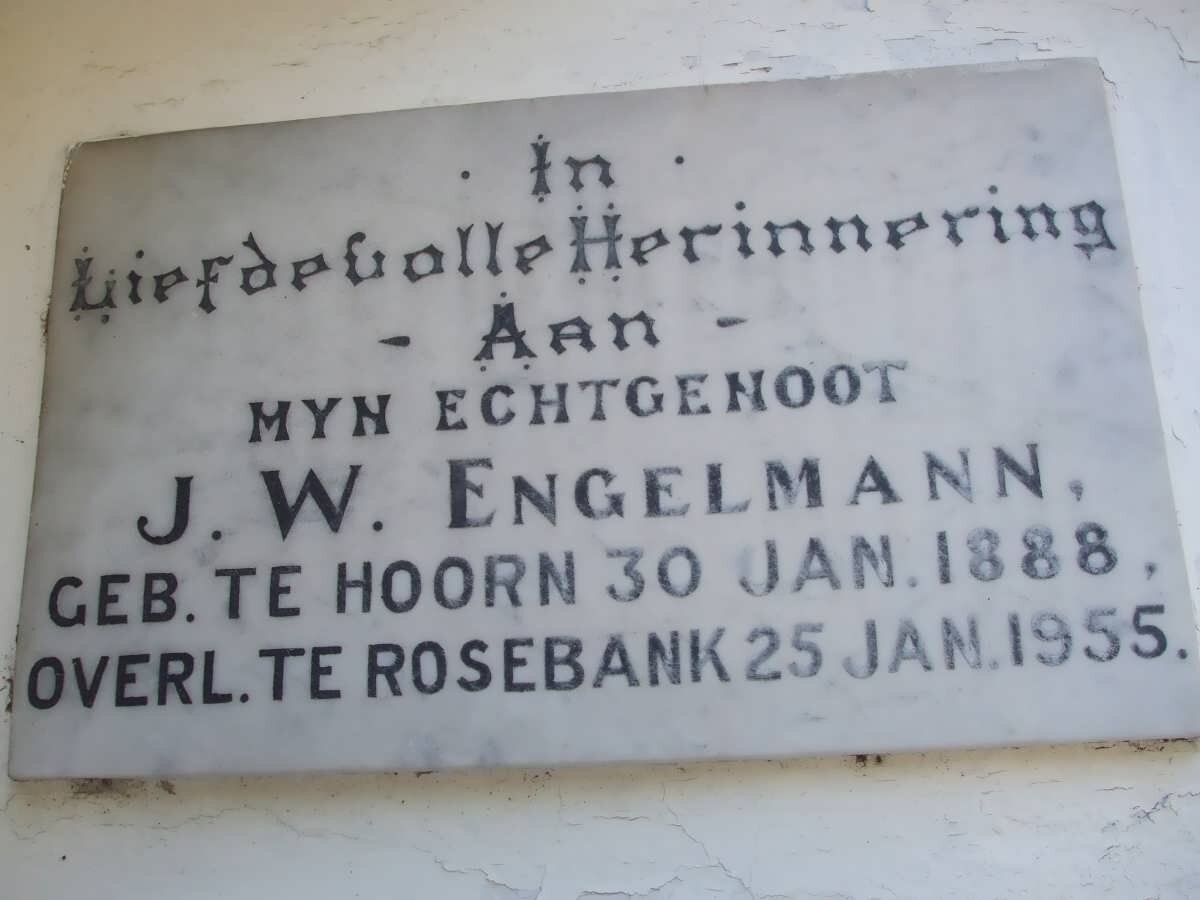 ENGELMANN J.W. 1888-1955