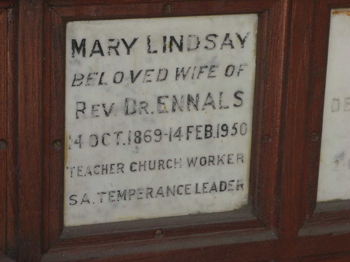 ENNALS Mary Lindsay 1869-1950
