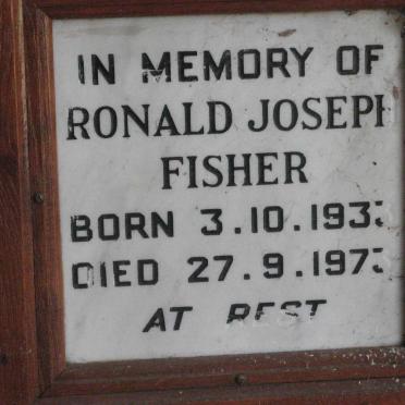 FISHER Ronald Joseph 1933-1973
