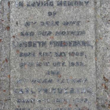 FRIEDEBERG Carl 1878-1960 &amp; Liesbeth 1885-1952