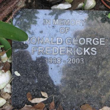 FREDERICKS Ronald George 1938-2003