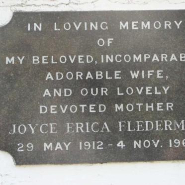 FLEDERMAN Joyce Erica 1912-1965