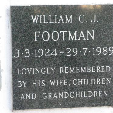 FOOTMAN William C.J. 1924-1989