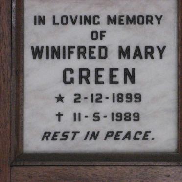 GREEN Winifred Mary 1899-1989