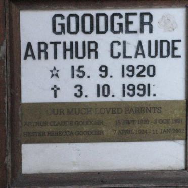 GOODGER Arthur Claude 1920-1991 &amp; Hester Rebecca 1924-2002