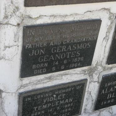 GEANOTES Jon Gerasmos 1876-1964