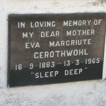 GEROTHWOHL Eva Margriute 1883-1965