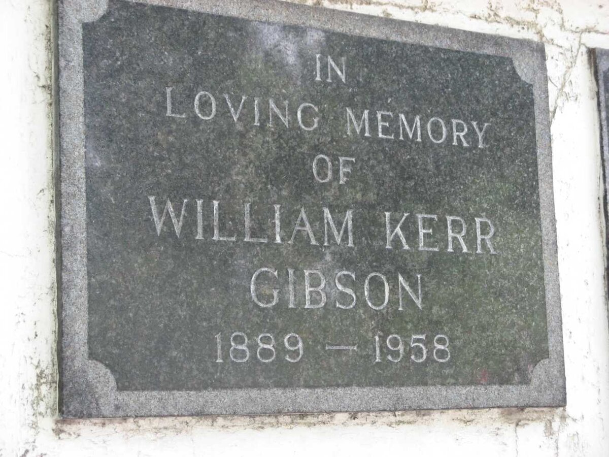 GIBSON William Kerr 1889-1958