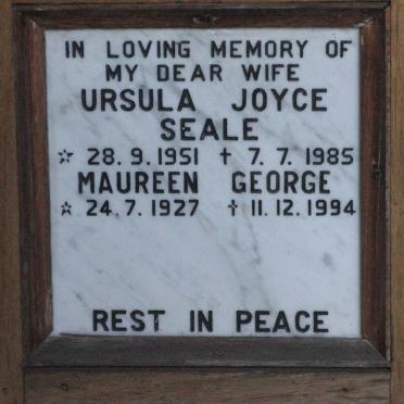 GEORGE Maureen 1927-1994 :: SEALE Ursula Joyce 1951-1985