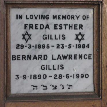 GILLIS Bernard Lawrence 1890-1990 &amp; Freda Esther 1895-1984